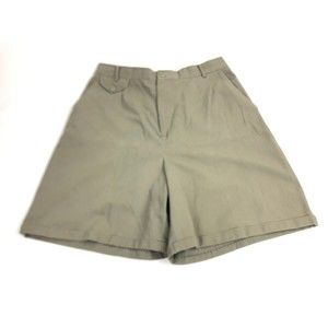 Vintage Mulberry Square Shorts Womens M Pleated Zipper Green  Bottoms Rare USA